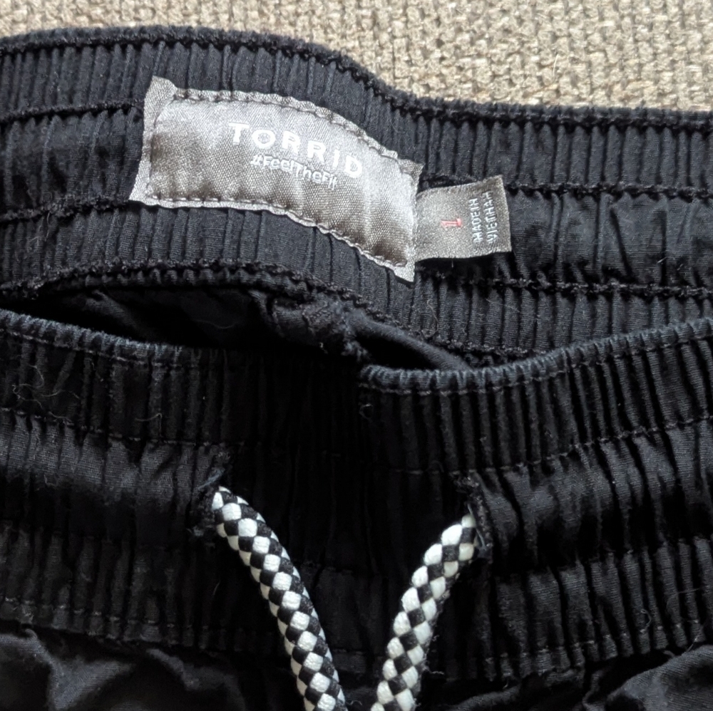 Torrid Black Drawstring Capris - image 2